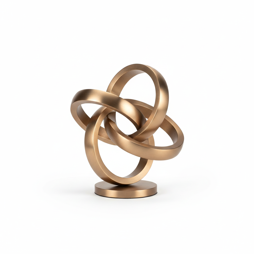 Brushed Bronze Orbit Sculpture
