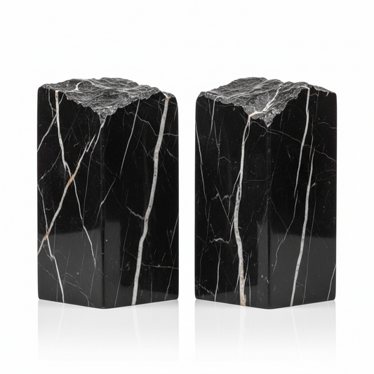 The Monolith Marble Bookends