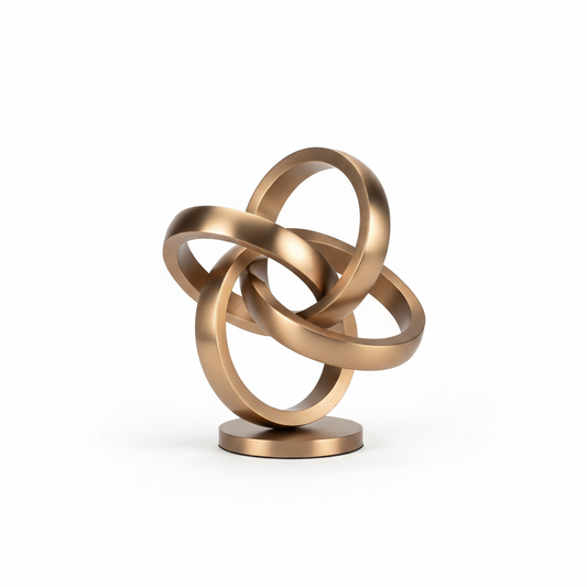 Brushed Bronze Orbit Sculpture